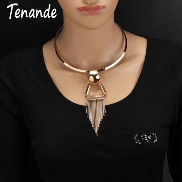 Tenande Punk Big Statement Stripe Triangle Tassel - Picture 1 of 2